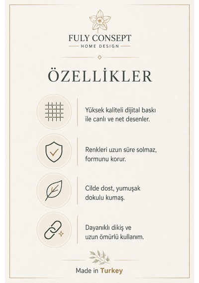 Fuly Consept Nerva Soyut Desenli Kırlent Kılıfı 45x45 Cm Mavi Gri 1 Adet