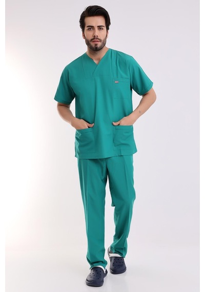 Zarf Yaka Erkek Takım - 30 Ameliyathane Yeşili-6388