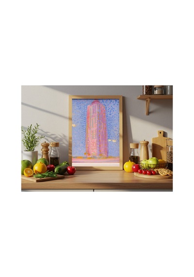 Mondrian Westkapelle'deki Deniz Feneri Çerçevesiz Poster 21x30 Cm A4 Tablo Modern Sanat Duvar Dekoru