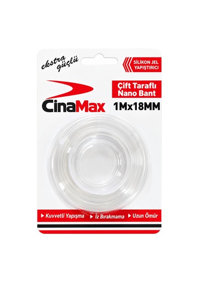 18mm X 1 Metre Çift Taraflı Nano Bant Silikon Jel Yapıştırıcı Güçlü Şeffaf Bant