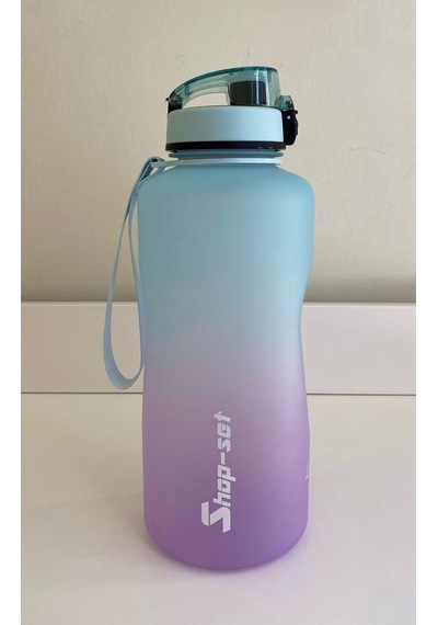 Shop-Set 2000 Ml Tritan Motivasyonlu Su Matarası Süzgeçli Lila - Açık Mavi Shop-Set 2000 Ml Tritan Motivasyonlu Su Matarası Süzgeçli Lila - Açık Mavi