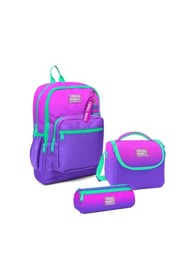 Pembe Mor Renk Geçişli Çok Renkli