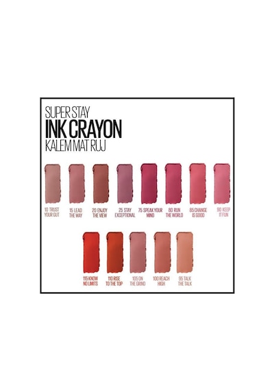 Maybelline New York Super Stay Ink Crayon Kalem Mat Ruj- Spiced Up - 105 On The Grind
