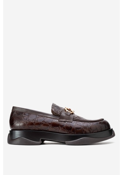 Dericlub Erkek Tokalı Loafer Ayakkabı Gerçek Deri Mc 22495 Kahverengi