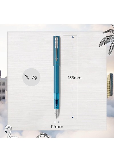 Parker Dolma Kalem Vector Xl Matte Teal M Blue Genel