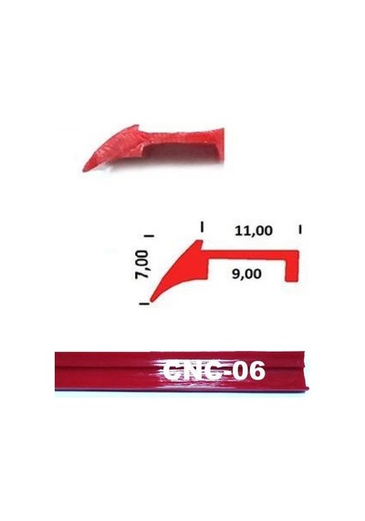 Contacall Cnc Kızak Fitili Puntalı Tip Cnc Contası 5 Metre Kırmızı