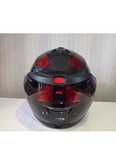 Kask Shark Oxo Mekarıum Çene Açılır Siyah/kırmızı