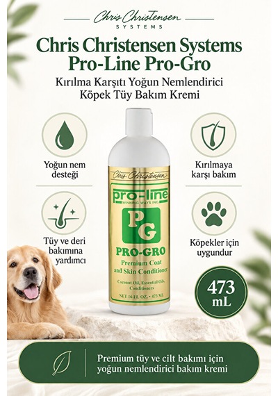 Chris Christensen Pro-line Pro-gro 15:1 Konsantre Kırılma Karşıtı Yoğun Nemlendirici Köpek Tüy Bakımı 473 Ml