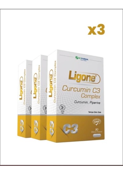 Ligone Curcumin C3 Complex 30 Bitkisel Kapsül X3 Adet