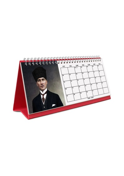 2026 Atatürk Fotoğraflı Takvim, Aylık Planlayıcı Takvim, Çift Taraflı Takvimi Kraft