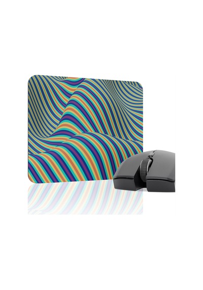 Realistik Çizgi Kaymaz Dikişli Kauçuk Oyuncu Mousepad V4 - 22x18 Gaming Mouse Pad Fare Altlığı