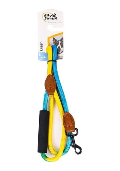 Ally Paws Köpük Saplı Fitil Gezdirme Kayışı L 120 Cm X 12 Mm Çok Renkli