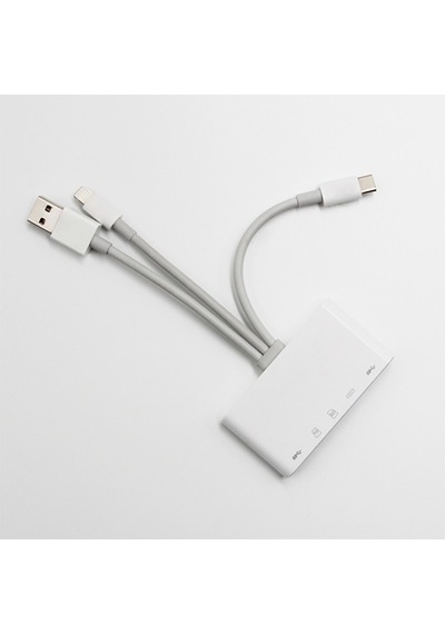 Ally 3 In1 Apple Uyumlu iPhone Usb C Usb A Kamera Okuyucu Kart Okuyucu