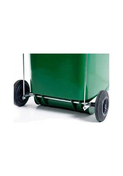 Omnipazar Sy-6507 Pedallı Tekerlekli Kapaklı Plastik Çöp Konteyneri 120 Lt Kırmızı