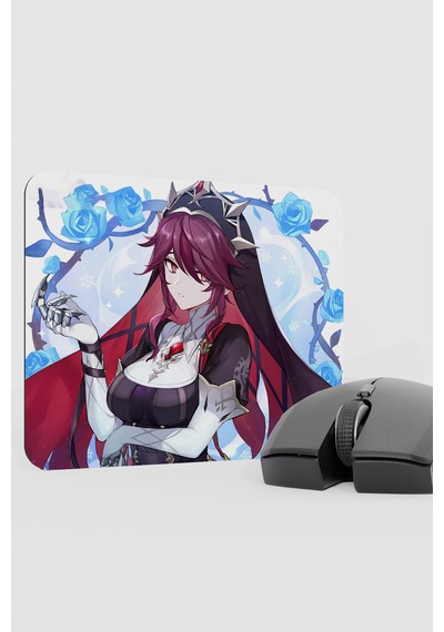 Rosaria Genshin Impact Anime Oyuncu V4 - 22x18 Gaming Mouse Pad Fare Altlığı