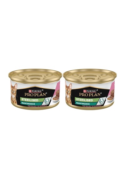 Ton Balıklı Ve Somonlu Kısırlaştırılmış Kedi Konservesi 85 Gr 2li Paket