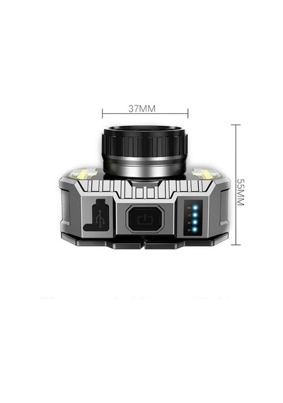 Peakstar Ps 010 800 Lümen Zoomlu Şarj Göstergeli Cob Led Usb'li Şarjlı Kafa Lambası
