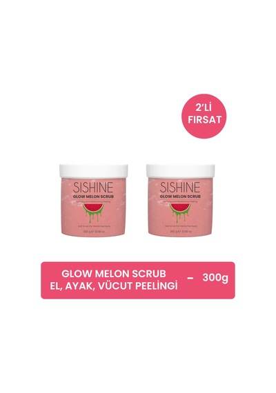 Karpuzlu Arındırıcı El, Ayak Ve Vücut Peelingi - Glow Melon Scrub - 2 Adet