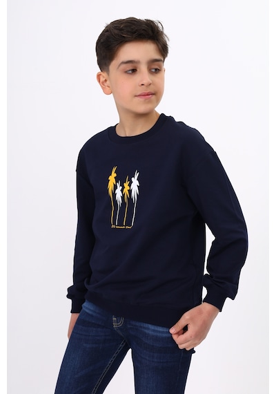 Toontoy Erkek Çocuk Baskılı Sweatshirt Lacivert