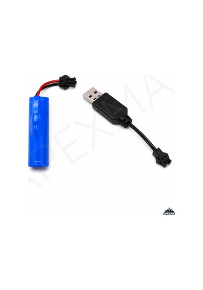 Lexroo 3.7 Volt 500 Mah Şarj Edilebilir Şarjlı Pil Ve Şarj Kablos