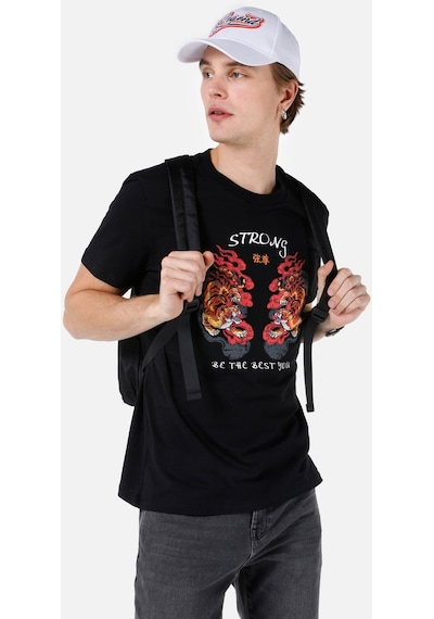 Colin's Colins Siyah Erkek Tshirt K.Kol Cl1068204 Q1.V2 Blk Siyah