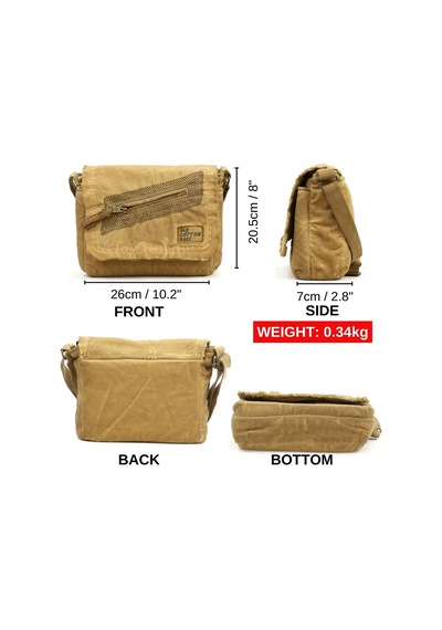 Oldcottoncargo Old Cotton Cargo 7136 Robbie S Bag Okul - Tablet - Omuz Çantası Camel
