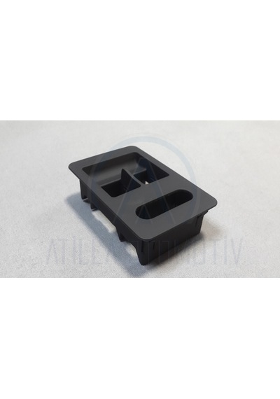 Vw Polo 6n2 1999-2002 Cam Düğme Çerçevesi Ön Sol İkili Siyah