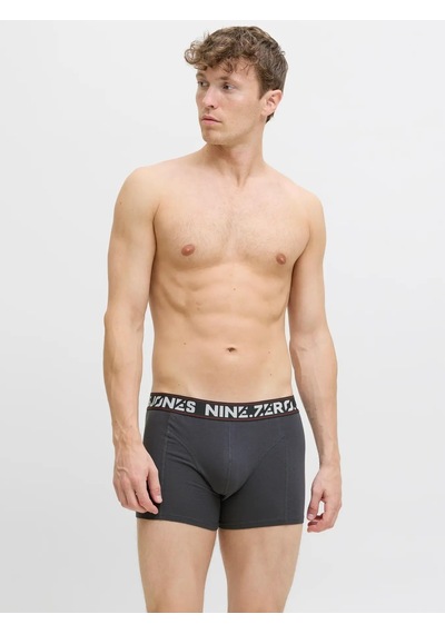 Jack & Jones Jaccolton Erkek 3 Lü Set Laci Gri Siyah Boxer 12282063 Çok Renkli