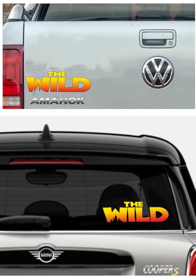 The Wild Vahşi Sticker - Adventure 4x4 Off Road Pickup Sticker - Araba Oto Motosiklet Karavan Sticker - 00038 12x4 Cm