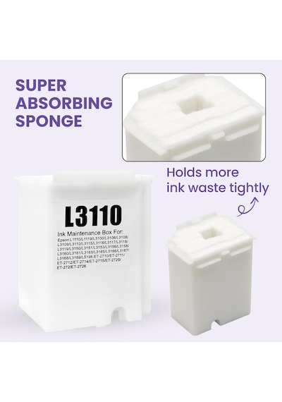 Epson 103 L3250 Yazıcı Süngerli Atık Mürekkep Tankı Atık Kutusu Waste Ink Pad