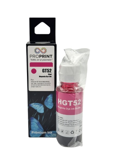 Proprint Hp Gt52 Kırmızı Uyumlu Mürekkep 70 Ml Gt-5812 - Gt-5820