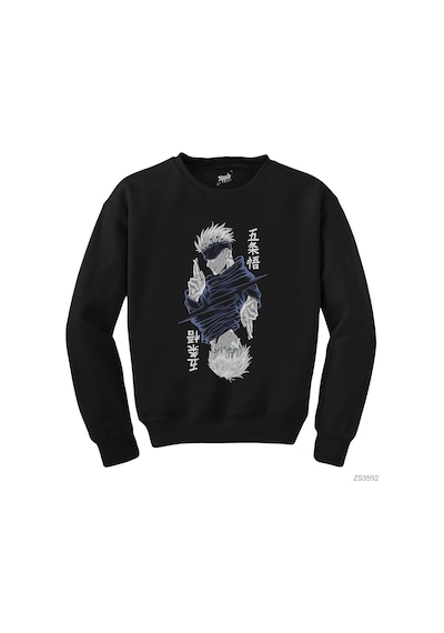 Gojo Satoru Jujutsu Siyah Sweatshirt