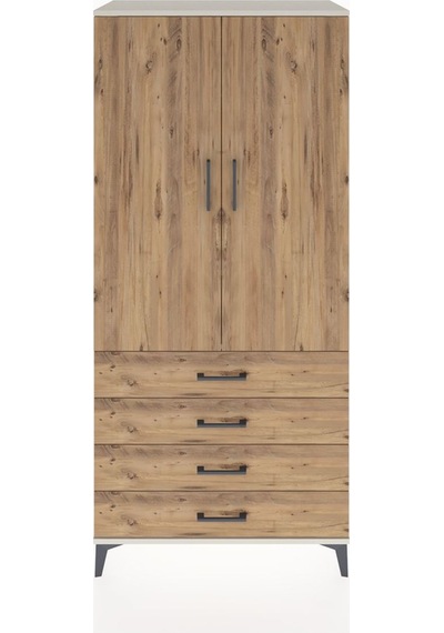 Hyperion Dolap 2 Raflı 4 Çekmeceli Tek Askılı 88x44x195 Aytaş... Aytaşı