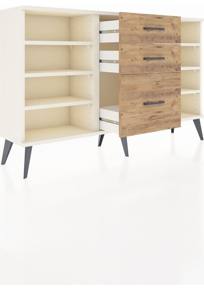 Arges Konsol 6 Raflı 3 Çekmeceli 132x30x83 Aytaşı-aytaşı/çam Aytaşı/çam Arges Konsol 6 Raflı 3 Çekmeceli 132x30x83 Aytaşı-aytaşı/çam Aytaşı/çam