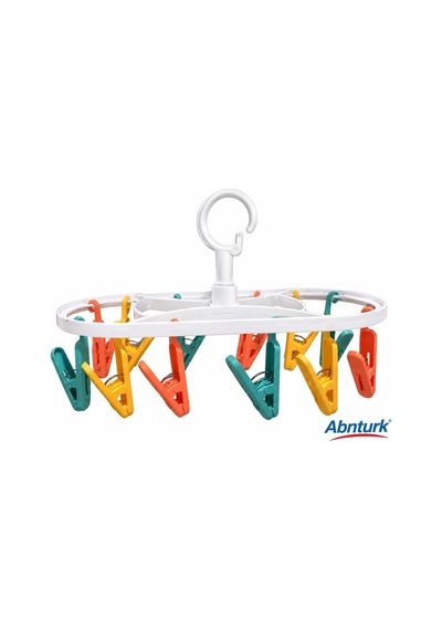 Tr 12 Mandallı Plastik Çamaşır Askısı-çorap İç Çamaşırı Kurutma Rafı Balkon Organizer Diğer