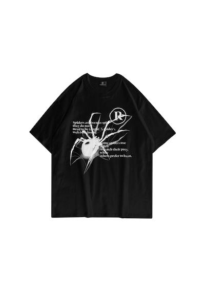Startmore Unisex R Spider Tshirt Siyah Siyah