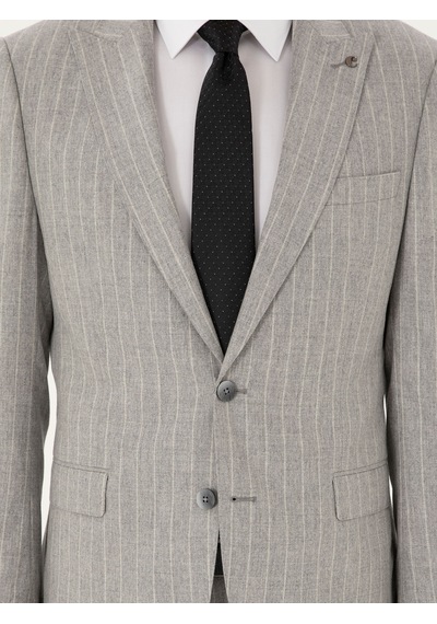 Cacharel Açık Gri Slim Fit Takım Elbise