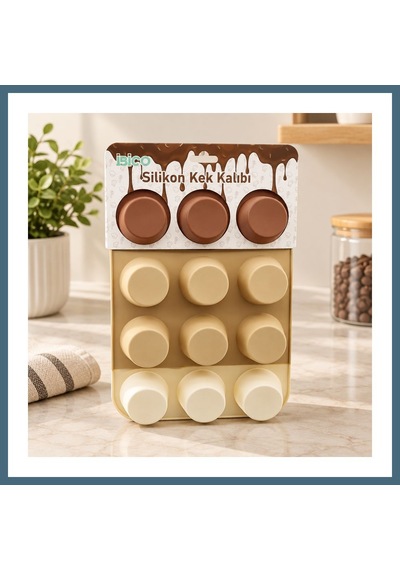 Bezos Silikon Muffin Kek Kalıbı Askılı Agc Çok Renkli