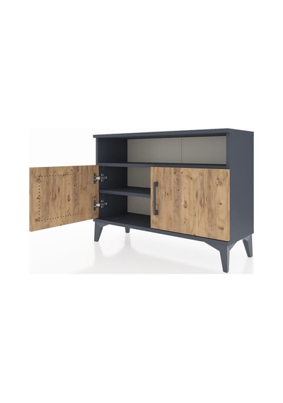 Arges Şifonyer 2 Raflı 2 Kapaklı 88x30x64 Antrasit-çam Antrasit