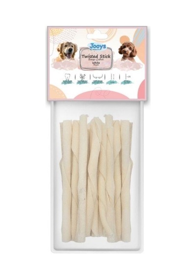 Jooys Beyaz Burgu Çubuk Köpek Ödül Kemiği 25'li