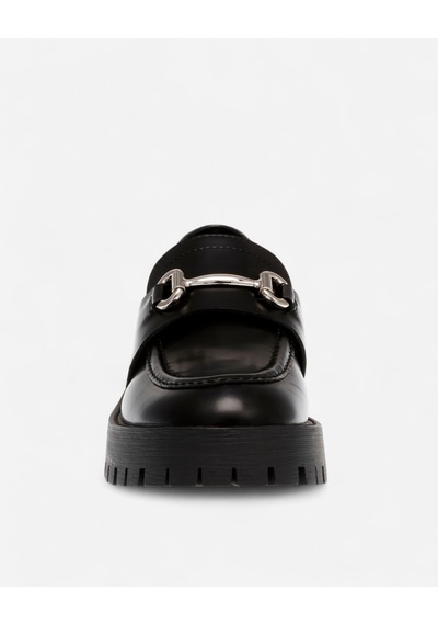Steve Madden Lando-cn Black Leat Kadın Siyah Loafer Lando-cn