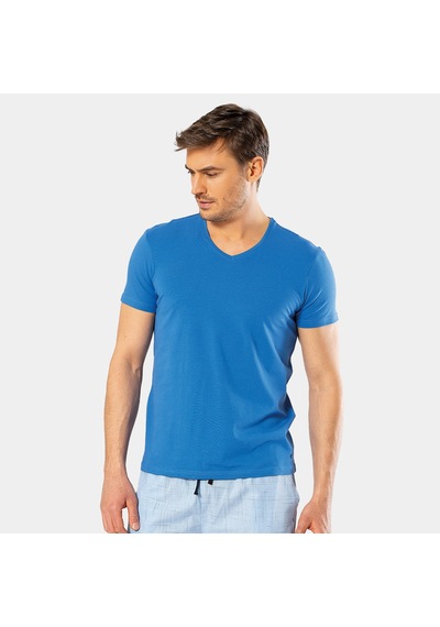 Cacharel Erkek V Yaka Likralı T-shirt 1332/saks Saks