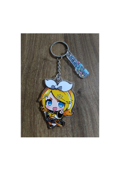 Owl Bag Vocaloid Kagemine Rin Desenli Acrylic Anahtarlık Çanta Süsü Çok Renkli