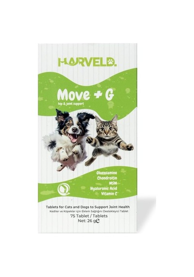 Move G Kedi Köpek Eklem Zindelik Tamamlayıcı Hareket Kabiliyeti Arttırıcı Vitamin Mineral Tablet