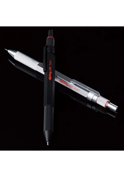 Rotring 600 Siyah Üç Fonksiyonlu Kalem 0.5 Mm Mekanik Kurşun Kalem Ve Tükenmez Refiller