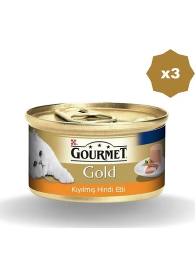 Felix Kedi Yaş Mama Gourment Gold Kıyılmış Hindili 85 Gr - 3 Adet
