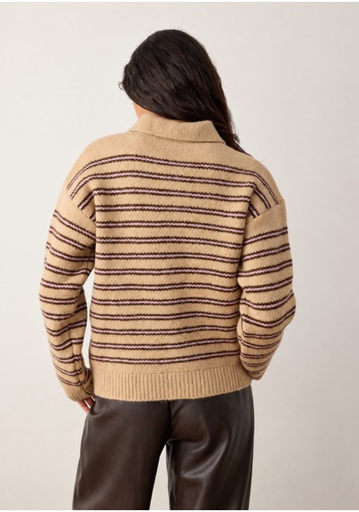 Maison Velora Kadın Camel Çizgili Basic Oversize Polo Yaka Yarım Pat Düğmeli Triko Kazak-27aj002 Bej 923050279 Bej Maison Velora Kadın Camel Çizgili Basic Oversize Polo Yaka Yarım Pat Düğmeli Triko Kazak-27aj002 Bej 923050279 Bej