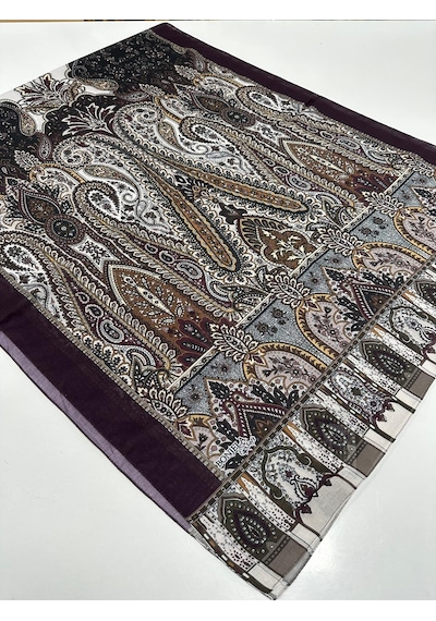 Bonjela Soft Pamuklu Şal Etro Desen Lbs1101-35828 Çok Renkli