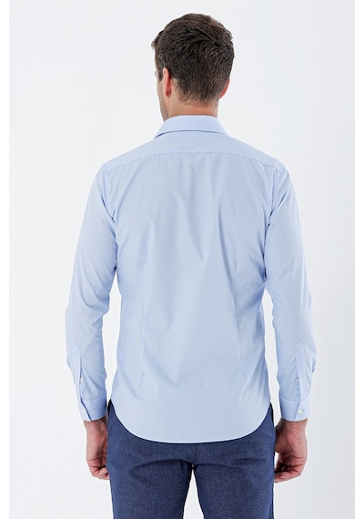 İmza Mavi Uzun Kollu Bez Ayağı Sert Yaka Cepsiz Pamuklu Basic Slim Fit Dar Kesim Gömlek 1004235357 Mavi İmza Mavi Uzun Kollu Bez Ayağı Sert Yaka Cepsiz Pamuklu Basic Slim Fit Dar Kesim Gömlek 1004235357 Mavi