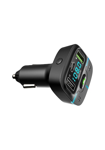 F9 Araç Fm Transmitter 5.3 Bluetooth Araç Kiti Usb Type-c Hızlı Şarj Kart Çakmaklık Girişli